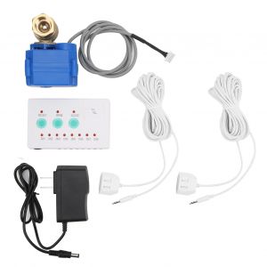 XYONG Detecteur de fuite d'eau, 1 vanne, 2 voies, alarme sonore, systeme de detection de debordement domestique, prise AC100-240VUS - Neuf