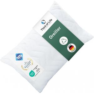 Trahoo-Oreiller 40x60 Verda | 100% Durable Et Fabriqué En Allemagne | Oreiller Confort Avec Fermeture Éclair - Rembourrage Réglable En Hauteur | Coussin Rectangulaire Pour Dormir Sur Le Côté, Dos Ou - Neuf