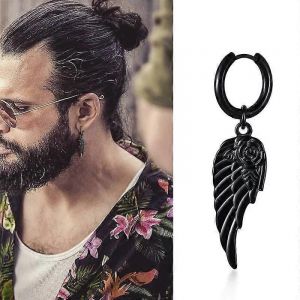 Aile D'ange Huggie Hoop Boucles D'oreilles En Acier Inoxydable Petit Ange Ailes De Cartilage Tragus Boucle D'oreille - Neuf