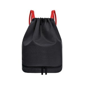 Sac &Agrave; Dos Multifonction &Eacute;tanche Avec Cordon De Serrage &iquest; Sac De Sport Polyvalent Pour La Salle De Sport, Les Voyages Et Un Usage Quotidien, Disponible En Rouge Et Noir. - Neuf
