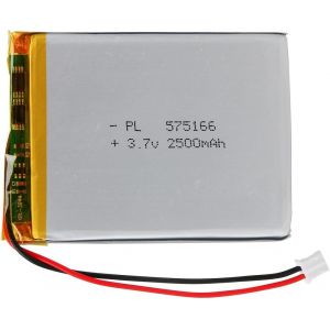 Batterie Lipo 3,7 V,2500 mAh 575166 lithium-polym&egrave;re avec connexion 2P-PH avec pas de 2,0 mm - Neuf