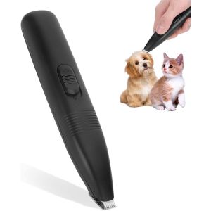 Tondeuse Pour Pattes De Chien (Noire), Tondeuse Électrique Silencieuse, Tondeuse Pour Poils D'animaux, Rasoir Sans Fil Pour Pattes, Oreilles, Visage Et Croupe - Neuf