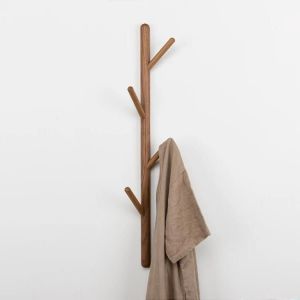 Porte-chapeau en forme d'arbre-Porte-manteau en bois massif,75x3cm,noyer noir - Neuf