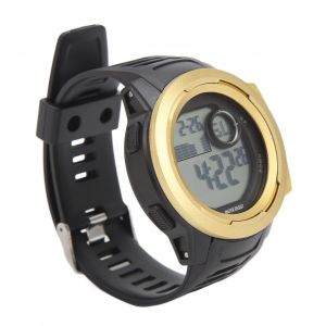 Montre De Sport Numerique Pour Homme, Montre Electronique De Sport De Plein Air, Resistante Aux Chocs, Etanche Jusqu'a 50 M, Bracelet En Caoutchouc, Grand Ecran, Doree - Neuf