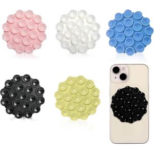 5 Pièces Ventouses En Silicone,Support Pour Téléphone Portable,Ventouse Unilatérale En Silicone,Convient Pour Les Téléphones Portables, Ventouses En Silicone Pour Tous Les Modèles De Téléphones - Neuf