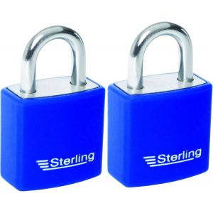 Lot de 2 cadenas en aluminium avec cl&eacute;s identiques 20 mm - Neuf