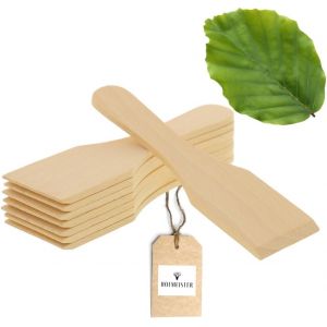 JEXNOVASHOP-8x grattoir &agrave; raclette en bois, prot&egrave;ge les po&ecirc;lons &agrave; raclette enduits, spatule &agrave; raclette r&eacute;sistante &agrave; la chaleur d'Europe en h&ecirc;tre local|1x jeu de 8 grattoirs | 13cm - Neuf