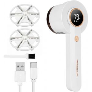 MEVRONISSHOP-Proficare, Rasoir Anti-Peluche PC-TC3129A Blanc - &Eacute;limine Peluches et Bouloches - Affichage LED, 8000 Tours/min, T&ecirc;te Acier Inoxydable, Bac Amovible, Utilisation sur V&ecirc;tements et Textile - Neuf