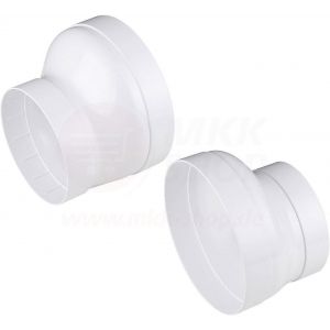 Tube D'aération En Plastique Tube Rond Entrée / Sortie D'air Réducteur Connecteur Ø 80 100 110 120 125 150 200 Mm Système De Ventilation Coude Abs Clapet Anti-Retour Bride Pvc, Reduzierverbinder Ø 150/200 Mm, Ø 150 Mm - Neuf