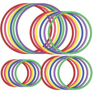 Mdy-24pcs Anneau En Plastique Pour Jeu De Lancer, Vitesse Et Agilité Jeux De Pratique, Fêtes, Carnaval, Jardin, Pour Plein Air (4 Tailles, 6 Couleurs) - Neuf