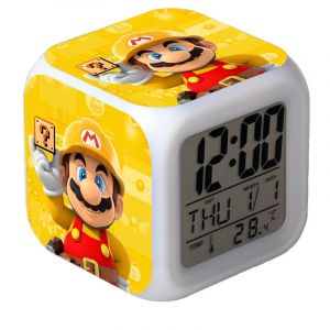 Réveil coloré changeant de couleur Super Mario - Neuf