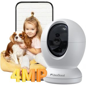 4mp Cam&eacute;ra Surveillance Wifi 5ghz & 2,4ghz, 360&deg; Cam&eacute;ras De Surveillance Babyphone Cam&eacute;ra Avec D&eacute;tection Humaine/Mouvement/Son, Suivi Intelligent, Vision Nocturne, Audio Bidirectionnel - Neuf
