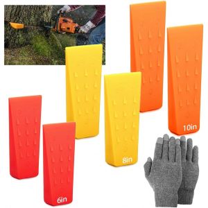 NouvelHorizonstore-6 Pi&egrave;ces Coin D'abattage Plastique,Coin Abattage,Coin pour Fendre le Bois,Deux de Chaque : 6 Pouces, 8 Pouces et 10 Pouces,Coin Bucheron,Bucheron Materiel pour Couper l'arbre pour - Neuf