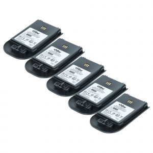 vhbw 5x Batterie remplacement pour Alcatel 3BN78404AA pour t&eacute;l&eacute;phone fixe sans fil (930mAh, 3,7V, Li-ion) noir - Neuf