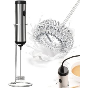 LETNERNY-Mousseur À Lait - Mousseur À Lait Électrique Rechargeable En Acier Inoxydable, 15-20S, Puissant 19 000 Tr/Min, Mini Mousseur À Café Pour Latte, Cappuccino, Chocolat Chaud, Noir - Neuf