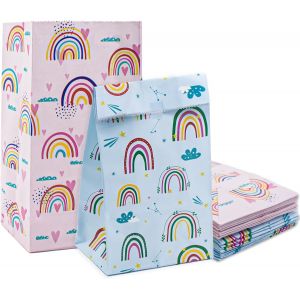 24 Pi&egrave;ces Sac Cadeau Arc-En-Ciel Cr&eacute;atif, Mignon Color&eacute; Sac Papier Cadeau, Petit Sac Papier &agrave; Bonbons Cadeau, Multi-Usages Sac de F&ecirc;te Couleur Bonbon pour Anniversaire Mariage Festival - Neuf
