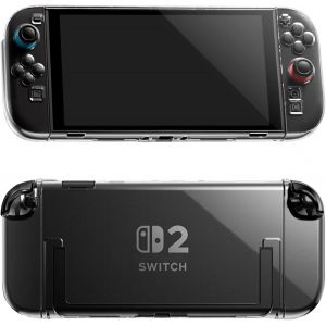 Protective Case Compatible with Switch 2,Hard Cover Switch 2025 Accessories,Switch Case Transparent,Non-Slip,Shockproof - Neuf