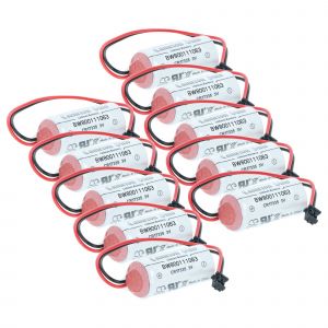 vhbw 10x Pile compatible avec Mitusibishi Q25HCPU, Q25PHCPU, Q170HBATC, Q173HCPU /, Q172HCPU syst&egrave;me de contr&ocirc;le (1800mAh, 3V, Li-ion) - Neuf