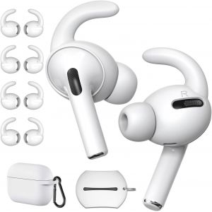 Lot de 4 paires de crochets d'oreille antid&iquest;&iquest;rapants en silicone compatibles avec Apple AirPods Pro 2019 - Neuf