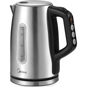 Bouilloire Inox 1,7 Litre, 2200 W, Avec Fenêtre De Visualisation, Bouilloire Electrique Temperature Reglable (40, 60, 70, 80, 90, 100 ¿), 60-Min Fonction Maintien Au Chaud,Noir,Mk-17S30B2-E5 - Neuf