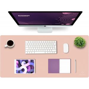 DDA-Tapis de Bureau, Tapis Bureau, Tapis Bureau Sous Main 43cm x 90cm, Tapis de Portable, Sous Main Bureau pour Bureau et Maison, Double Face (Rose) - Neuf