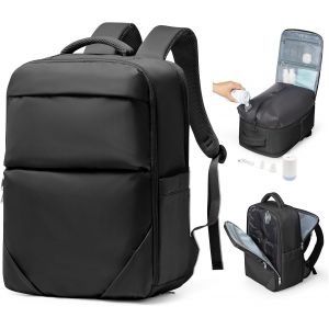 LETNERNY-Sac 40X20X25 Ryanair A Dos Sous Vide Voyage Avec Pompe, Sac A Dos Compression Voyage Cabine Avion Sous Vide,Bagage Cabine 40X20X25, Sac Airbag Voyage Sous Vide Noir - Neuf