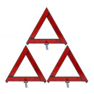 Lot de 3 panneaux d'avertissement d'urgence triangulaires réfléchissants pour voiture, signalisation routière de sécurité - Neuf