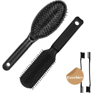 Tzf-Set De 2 Brosse &Agrave; Perruque Pour Perruques Synth&eacute;tiques Avec 2 Brosses &Agrave; Bords Gratuite - Neuf