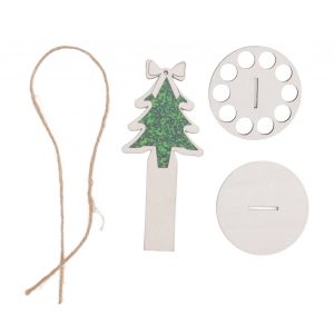 Hjlian Porte-Monnaie En Bois De Noel Unique, Gateau D'argent, Decorations De Noel, Petite Decoration Diy Pour Sapin De Noel - Neuf