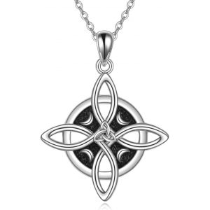 Collier Celtique En Argent Sterling 925 Avec Pendentif Arbre De Vie,Hamsa,N?ud De Sorci&egrave;re,Claddagh,Viking,Pentagramme,Ankh,Cadeau Pour Femme - Neuf