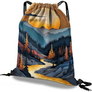 nzqaf-Sac à dos avec cordon de serrage,sac de sport imperméable,Applicable à gym,la plage les voyages,Yoga,joli sac à dos,pour homme et femme - Neuf
