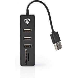 KAL-Hub Usb, 3-Port, Usb 2.0, Alimenté Par Port Usb, Sd & Microsd/3X Usb Noir - Neuf