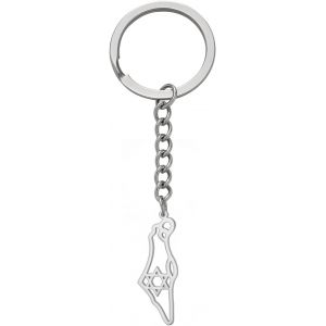 Kal-Collier Avec Pendentif &Eacute;toile De David Isra&euml;l Et Carte De La Palestine En Acier Inoxydable Pour Homme Et Femme - Neuf