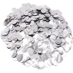 100g/14000 Pi&iquest;&iquest;ces Papier de Soie Confettis Confettis D&iquest;&iquest;coration 0.6 Inch Confetti Ronde Confetti Papier de Table pour la D&iquest;&iquest;coration de F&iquest;&ordm;te d'anniversaire de Mariage Argent - Neuf