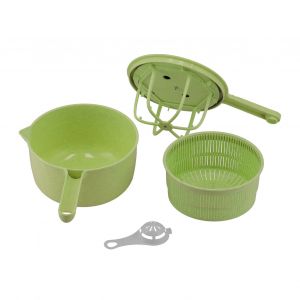 Hjlian Egouttoir A Legumes Manuel Pour La Maison, Deshydrateur De Salade, Panier De Lavage Pour Legumes, Pour La Cuisine, Vert - Neuf