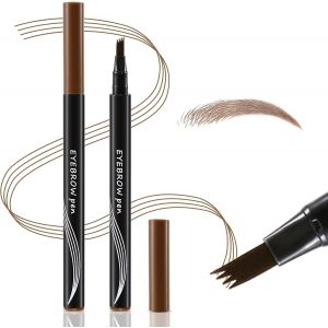KALANKA-Stylo à sourcils étanche à micro-crayon à sourcils, stylo à pointe de fourchette à sourcils liquide, crée des poils de sourcils 3D naturels, longue durée - Neuf