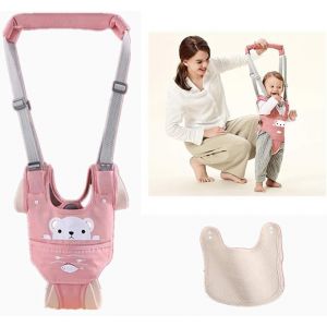 Yemaesre-Harnais Bébé Marche, Ajustable Marche Harnais Enfants Avec Bavoir, Harnais De Marche Pour Bébé, Aide À La Marche Bébé Marche Des Tout-Petits 6-24 Mois(Petit Ours) - Neuf