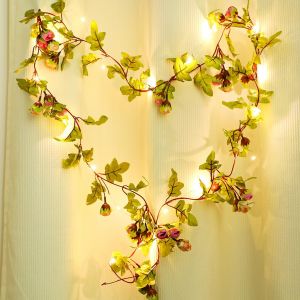 JGD-Guirlande lumineuse LED - Rose - 2 m - 20 LED - D&eacute;coration de printemps - Pour festival, f&ecirc;te, Saint-Valentin, mariage - Neuf