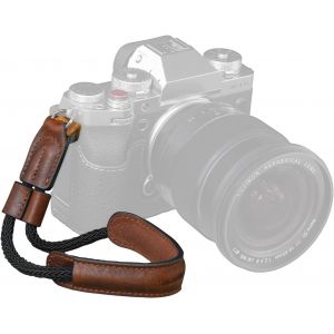 Dragonne pour Appareil Photo,Dragonne en Cuir Vintage pour Fujifilm X-T5/X-T4/X-T3/X-T30/X-E4/X100V et autres Mirrorless DSLR SLR,Sangle de Sécurité Réglable,Marron- 3926 - Neuf