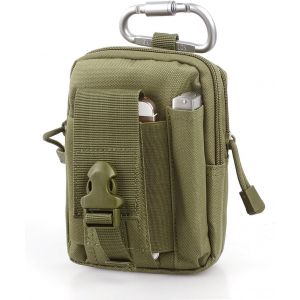 Eryi-Sac Tactique Ceinture, Sacoche Ceinture Molle Edc 1000d/ Sac Multifonctionnel Avec Un Mousqueton Pour Cyclisme, Randonnée, Alpinisme Course Sports Extérieurs - Neuf