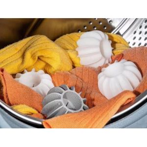 Boules de lavage r&eacute;utilisables pour machine &agrave; laver - Lot de 8 - Neuf