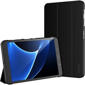 LORANKA-&Eacute;tui Compatible avec Samsung Galaxy Tab A 10,1 2016 (T580/T585, Pas pour Le Mod&egrave;le 2019), Housse Coque avec Support Fonction et Veille/R&eacute;veil Automatique (Noir) - Neuf