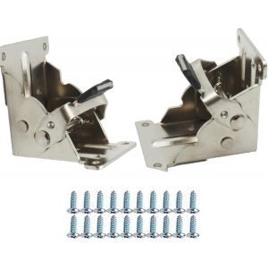 Lot de 2 pieds de table pliables de 0 &agrave; 90 &agrave; 180 degr&eacute;s avec vis, charni&egrave;re autobloquante, raccords de pieds et entretoises d'angle pour &eacute;tabli pliable, extension de bureau pliable dans la - Neuf