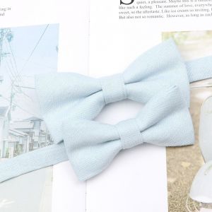 Nouvelle Couleur Claire Parent-Enfant Noeud Papillon Coton Enfants Hommes Décontracté Papillon Cravate Blanc Bleu Rose Noeud Papillon Accessoire De Dîner De Mariage - Neuf