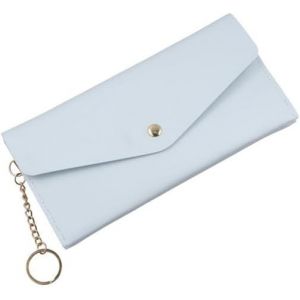 Porte-Monnaie Fin En Cuir Synthétique Pour Femme,Porte-Cartes À Fermeture Éclair,Portefeuille Fin Portable Pour Téléphone,Cartes,Pièces De Monnaie,Bleu - Neuf