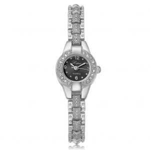 Lvpai Femmes Dame Élégante Quartz Analogique Montre Robe Ronde Bijoux Montre-Bracelet (Argent + Noir) - Neuf