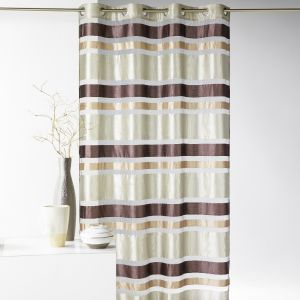 Voilage En Organza Rayures Horizontales - Neuf