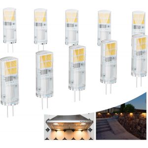 Kalanka-Ampoule Led G4 12v, Ampoules Led Pour &iquest;&iquest;Clairage De Paysage T3 2w Blanc Chaud, &iquest;&iquest;Quivalente &iquest;&iquest; 20w Halog&iquest;&iquest;Ne, 2700k 230lm Pour &iquest;&iquest;Clairage Ext&iquest;&iquest;Rieur De Terrasse Et De Chemin, 10 Pi&iquest;&iquest;Ces - Neuf