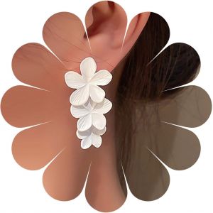 Kal-Boucles D'oreilles Fleurs Acryliques Longues Boucles D'oreilles Fleurs En Résine Boucles D'oreilles Fleurs Jaunes Boucles D'oreilles Clous D'oreilles Fleurs Mates Bijoux Pour Femmes Et - Neuf