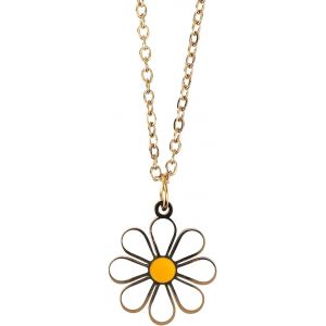 Kal-Collier Marguerite Femme, Collier Pendentif Fleur Marguerite Mignon Collier Pendentif Marguerite Collier Tournesol Bijoux Fleur Cadeau Égayant Pour Elle Anniversaire Saint Valentin - Neuf